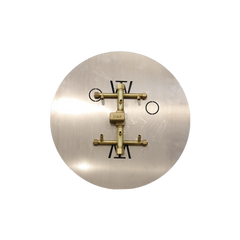 60K BTU 9" x 6.75" Crossfire Brass Burner + 18" Circular Plate