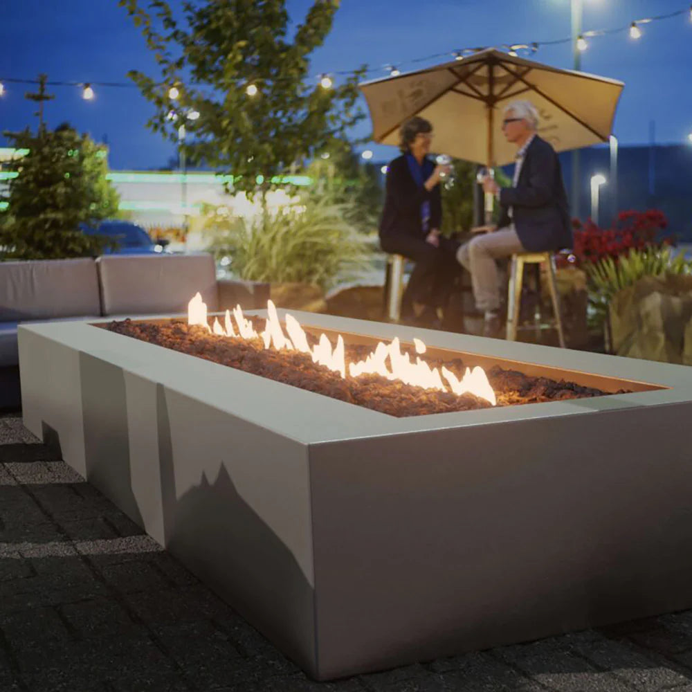 HPC Fire Tejas 48x24-Inch Rectangular Metal Fire Pit