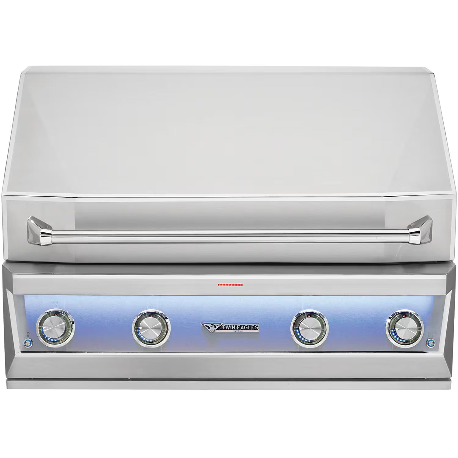 Twin Eagles Stainless steel grill with control panel on a white background