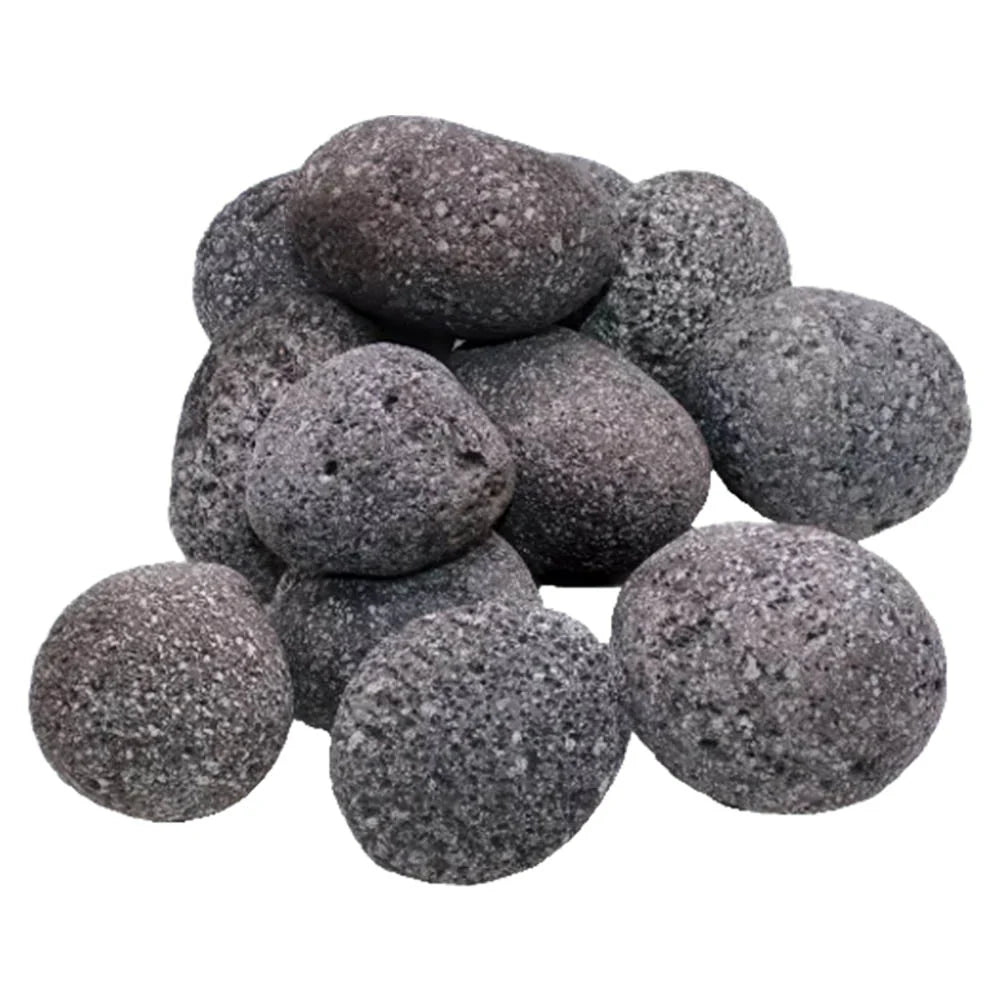 Warming Trends 1-2 Inch Gray and Black Lava Stone, 50 Pounds