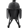 Black ceramic barbecue grill on a white background