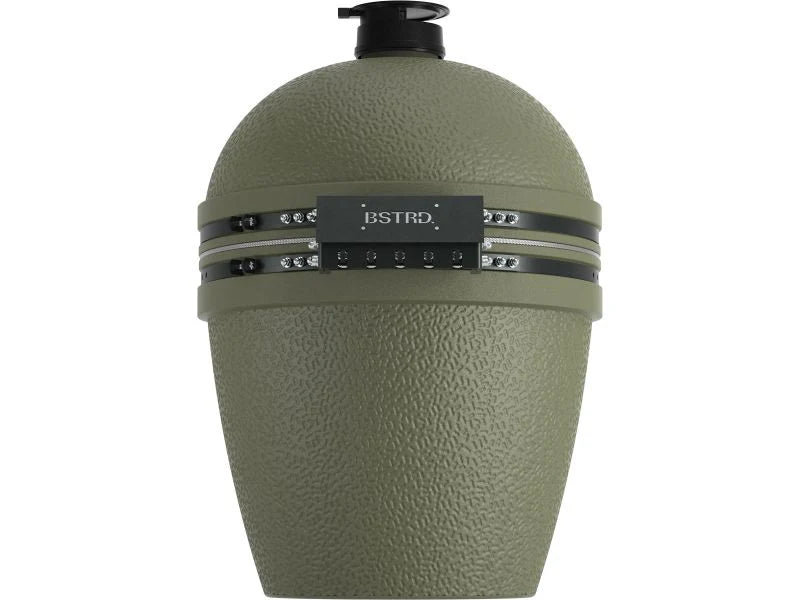 Green textured container with 'BSTRD' branding on a white background