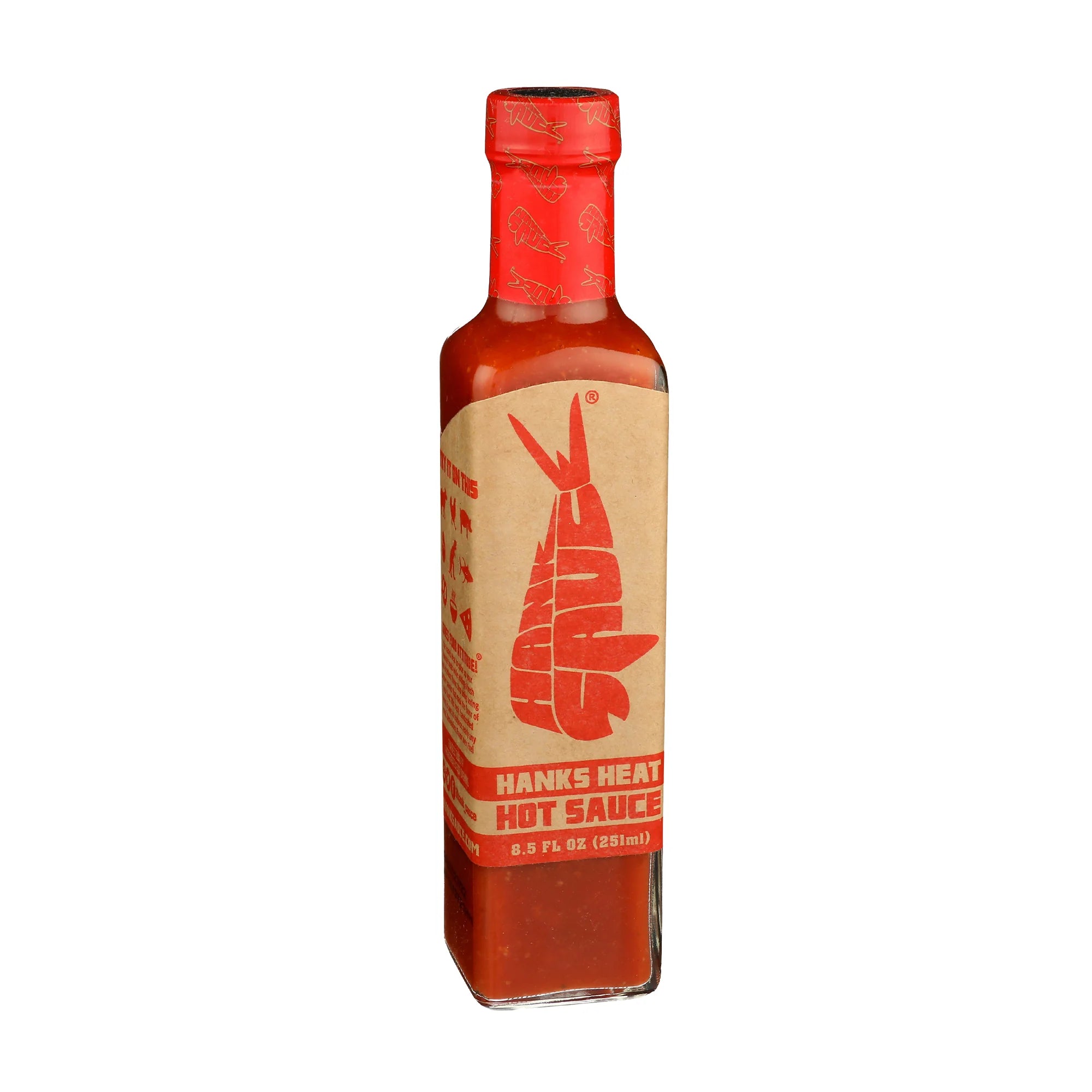 Hank's Heat Hot Sauce By Hank Sauce - Habanero / Cayenne Pepper Blend Infused with Fresh Garlic & Basil - Multipurpose Craft Hot Sauce - Gluten Free, Vegan - 8.5 Fl Oz (Pack of One)