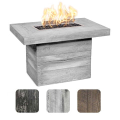 ALBERTA FIRE TABLE GFRC Woodgrain