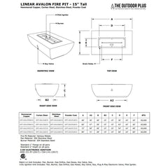 AVALON 15″ TALL FIRE PIT Metal Powder Coat